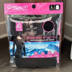 Medalist Thermo Gear Performance base layer crew,scent inhibitor,moisture mgmt